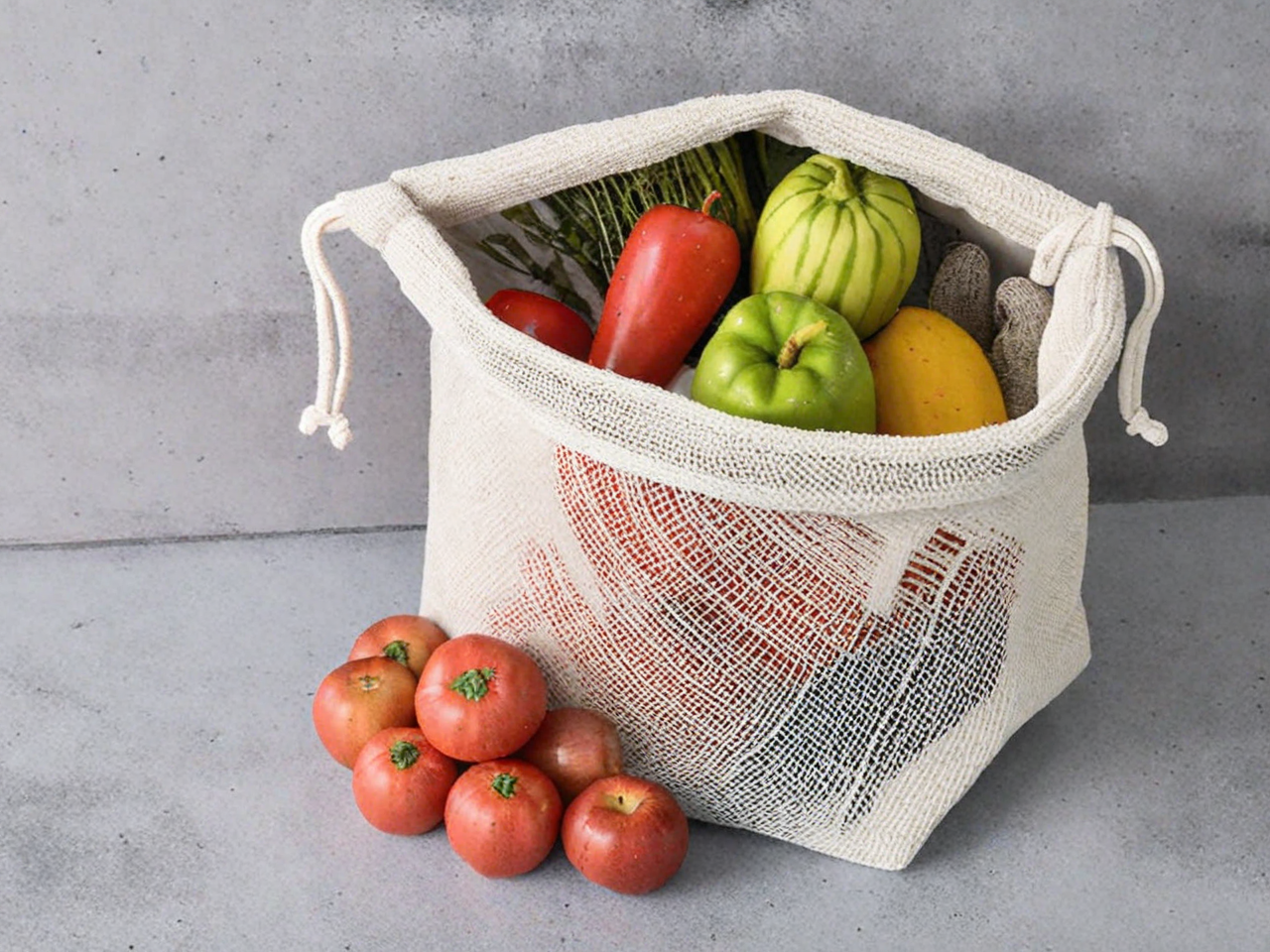 canvas mesh bag