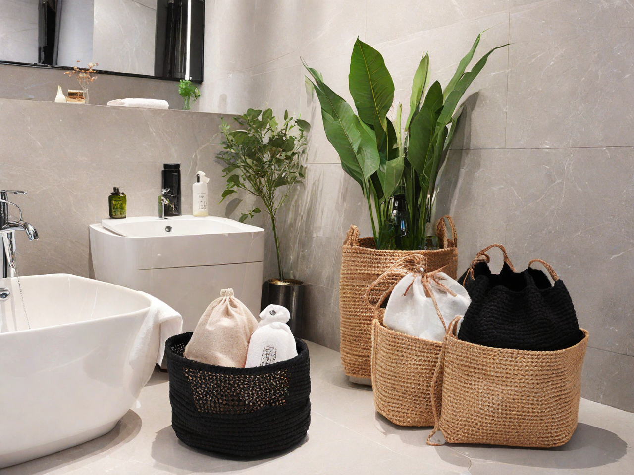 wholesale bathroom storage baskets