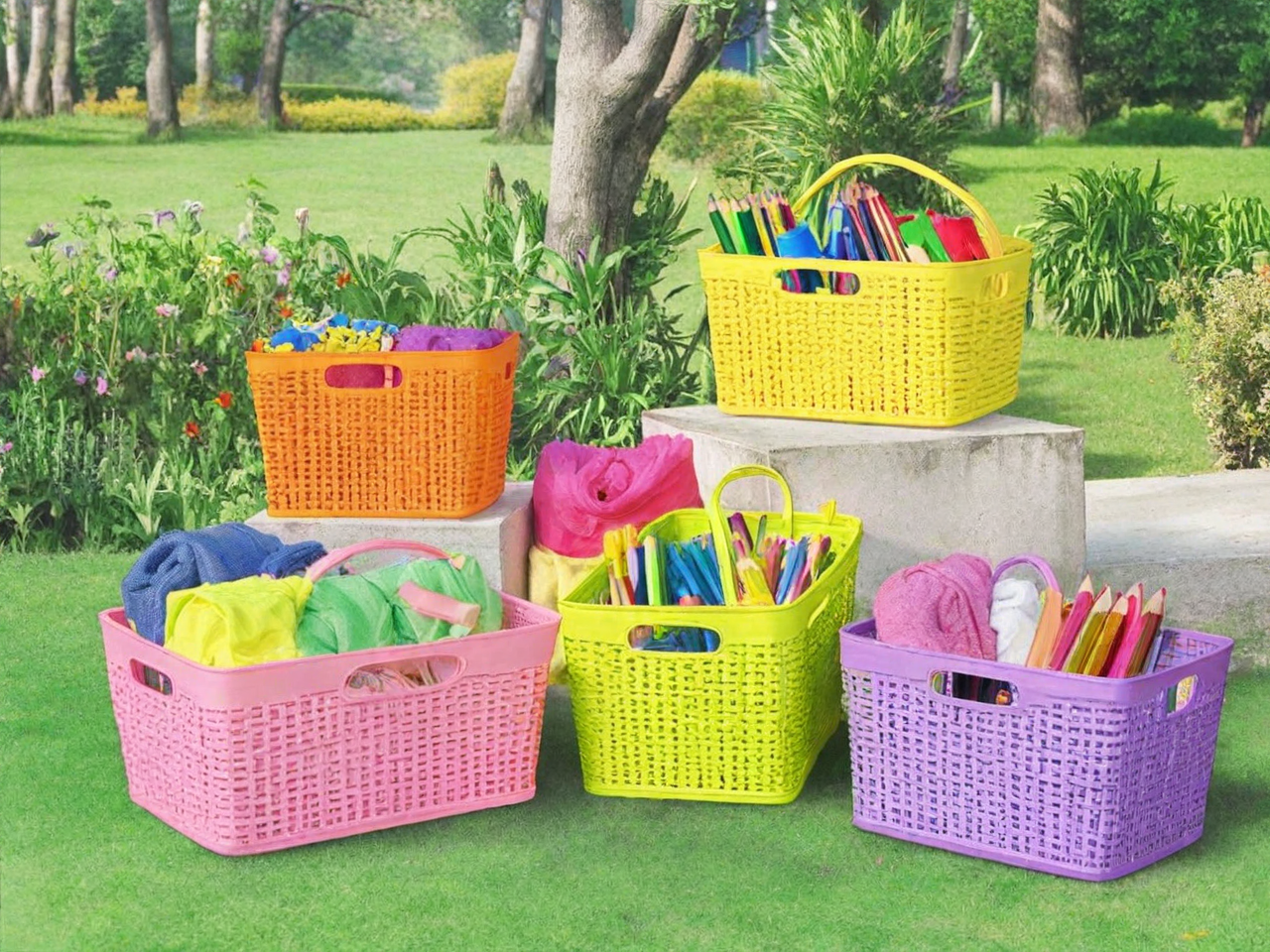 wholesale plastic storage baskets